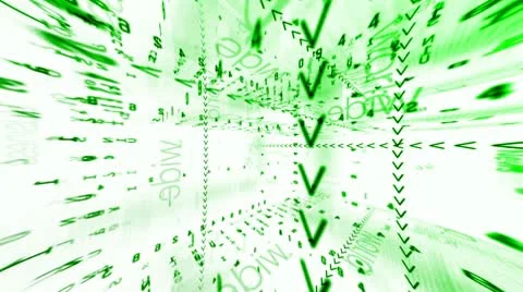 Digital Matrix Twist ( series 3 - Version from 1 to 12 )" Think Different " Stock-Footage 8931291