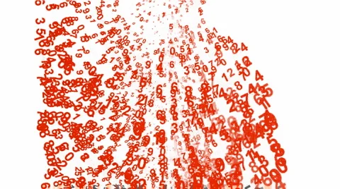 Digital Matrix,group of red number,finance digital background.Dimension,extradim 库存影片 938377
