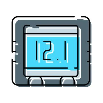 Digital measuring device showing accurate data display Stock Illustration
