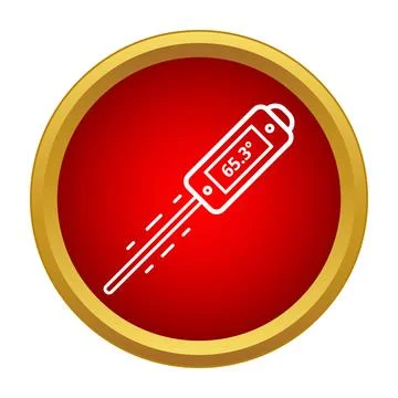 Digital meat thermometer cooking temperature icon Stock Illustration