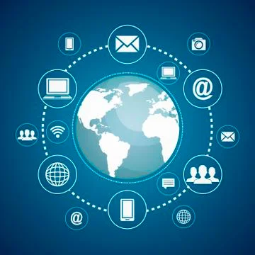 Digital media and technology design Stock Illustration