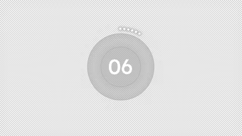 Digital media dotted ring animated countdown on dark background Stock Footage 340286624