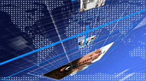 Digital Media Grid After Effects stock