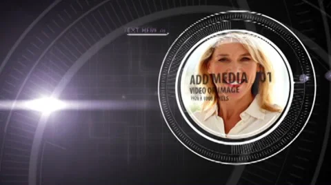 Digital media with lens  After Effects	Stock