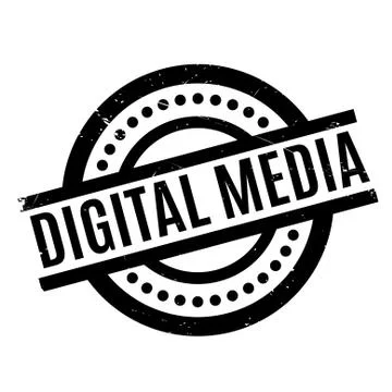 Digital Media rubber stamp Stock Illustration