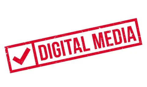 Digital Media rubber stamp Stock Illustration