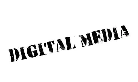 Digital Media rubber stamp Stock Illustration