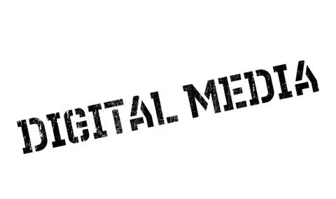 Digital Media rubber stamp Stock Illustration