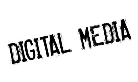 Digital Media rubber stamp Stock Illustration