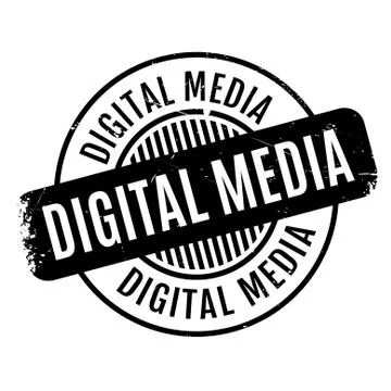 Digital Media rubber stamp Stock Illustration