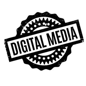 Digital Media rubber stamp Stock Illustration
