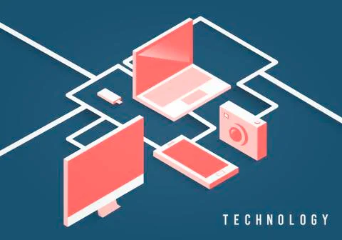 Digital media technology vector design Stock Illustration