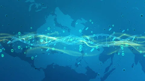 Digital Medical Science DNA Wave Background Stock Footage 338516752