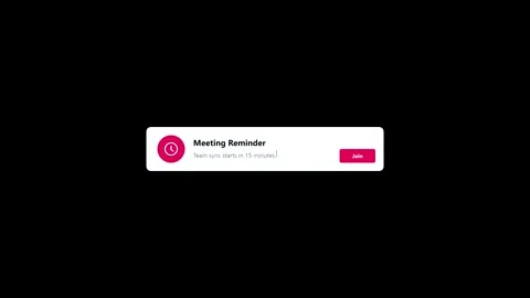 Digital Meeting Reminder Notification Pop-up Видео 346539853