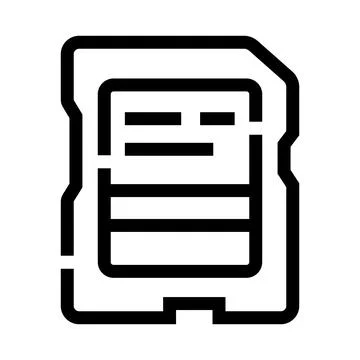 Digital memory card data storage device icon Stock Illustration