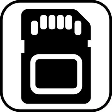 Digital memory card storage micro sdWeb Stock Illustration