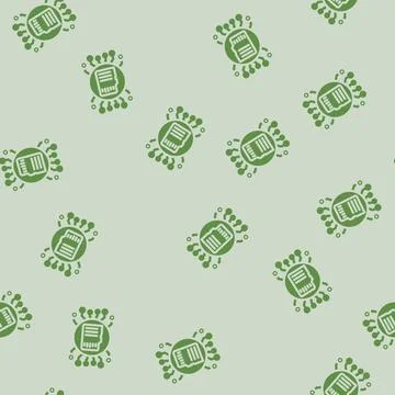 Digital memory glyph vector seamless pattern Illustrazione stock