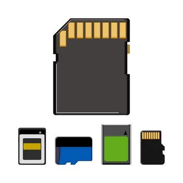 Digital memory storage media concept illustration Stockillustratie