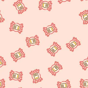 Digital memory vector seamless pattern Stockillustratie