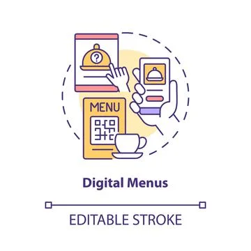 Digital menus concept icon Stockillustratie