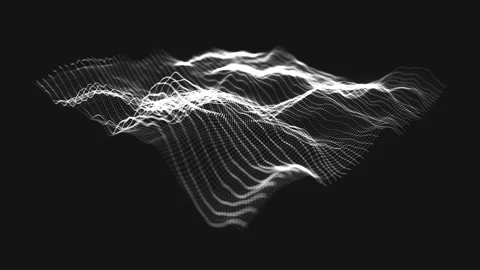 Digital Mesh Waving Technology Background Loop Stock Footage 329183943