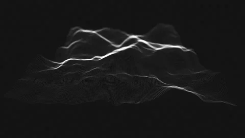 Digital Mesh Waving Technology Background Loop Stock Footage 329570347