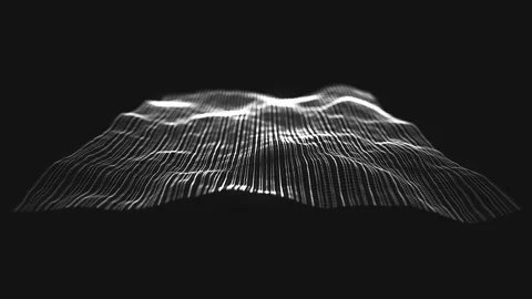 Digital Mesh Waving Technology Background Loop Video stock 332298564