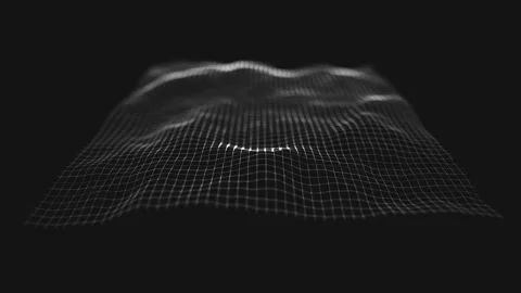 Digital Mesh Waving Technology Loop Stock Footage 331858621