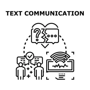 Digital messaging for connecting and communicating Stock Illustration