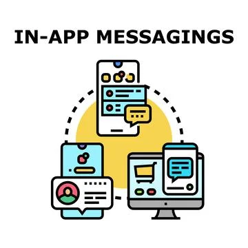 Digital messaging user interface on multiple devices Stock Illustration