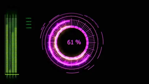 Digital meter power energy red blue fusion powerful loading technology Stock Footage 139799182