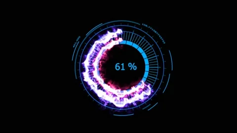Digital meter power energy red purple abstract design of technology for Video stock 139809542