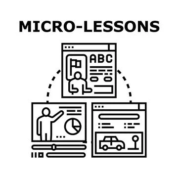 Digital micro lessons for online education and skill development イラスト素材