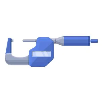 Digital micrometer accuracy icon, cartoon style Stock Illustration