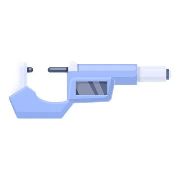 Digital micrometer engineer icon, cartoon style Stock Illustration