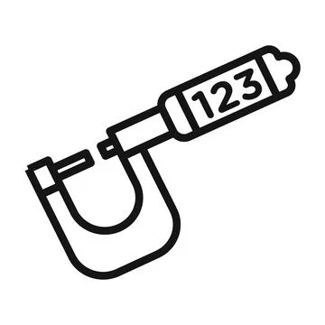 Digital micrometer icon mark in filled style Stock Illustration