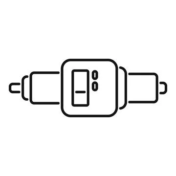 Digital micrometer icon outline vector. Scale object Stock Illustration