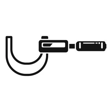 Digital micrometer icon simple vector. Scale object Stock Illustration