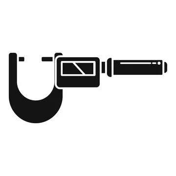 Digital micrometer machining icon simple vector. Scale precise Stock Illustration