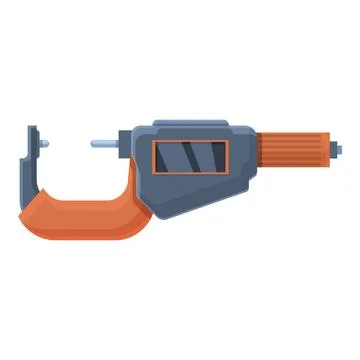 Digital micrometer precision icon, cartoon style Stock Illustration
