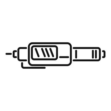 Digital micrometer precision icon outline vector. Number scale Stock Illustration