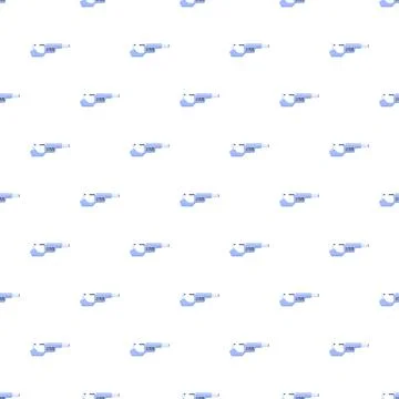 Digital micrometer precision measuring instrument seamless pattern Illustrazione stock