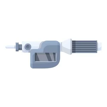 Digital micrometer technology icon, cartoon style Stock Illustration