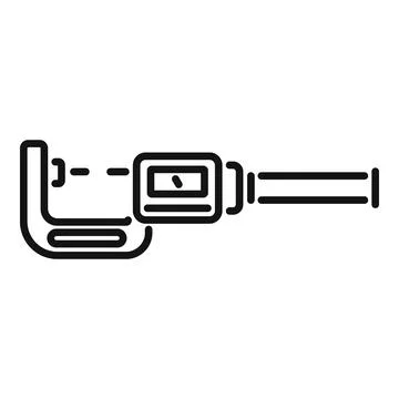Digital micrometer tool icon outline vector. Vernier scale Stock Illustration