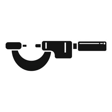 Digital micrometer tool icon simple vector. Vernier scale Stock Illustration