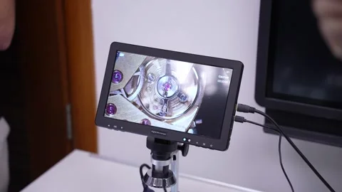 Digital Microscope Display Stock Footage 311201835