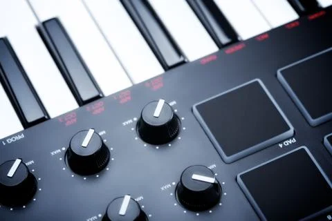 Digital midi keyboard Foto stock