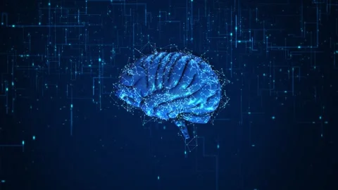 Digital Mind. Brain Artificial Intelligence Concept AI Learning and Artificial Stock Footage 311677456