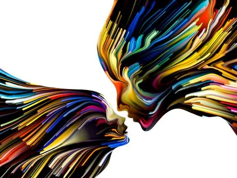 Digital Mind Painting Stock Illustration