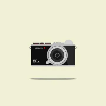 Digital Mirror less Camera Vector Design Stock Illustration